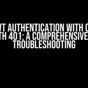 Swift JWT Authentication with Coinbase Fails with 401: A Comprehensive Guide to Troubleshooting