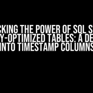 Unlocking the Power of SQL Server Memory-Optimized Tables: A Deep Dive into Timestamp Columns